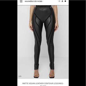 Maniere de voir contour vegan leather leggings